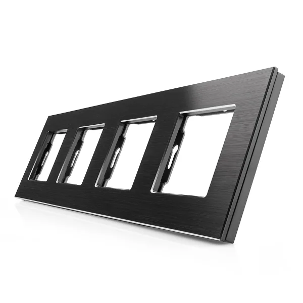Hliníkový rámeček pro 4 moduly ROON - R-4SR-ALU-B