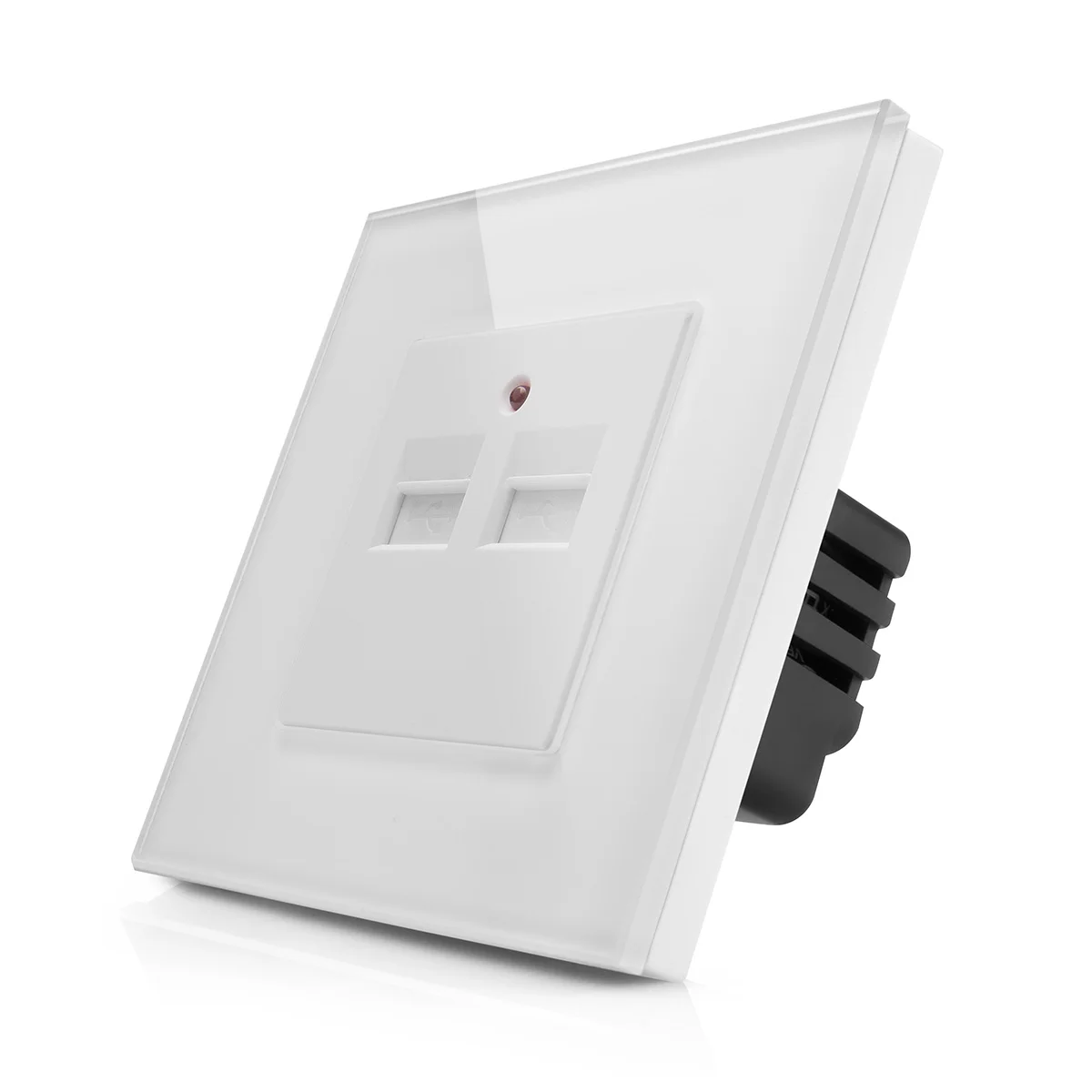 Kompletní USB nabíječka se skleněným rámečkem ROON R-Socket-USB-WW