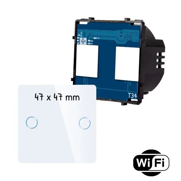 Modul dvojitého dotykového vypínače s wifi R-T602-wifi+CR-W