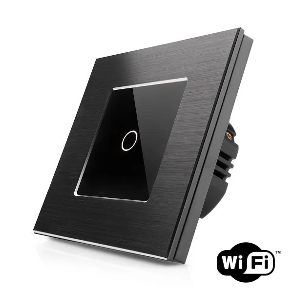 Dotykový schodišťový vypínač z broušeného hliníku s wifi R-T601SW-ALU-BB