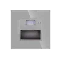 Kompletní podlahové LED světlo s PIR senzorem ve skleněném rámečku ROON R-Socket-FL-PIR-WW Bílá Sklo